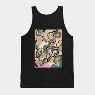 ART DECO PASTEL GEOMETRIC VELVET DESIGN Tank Top